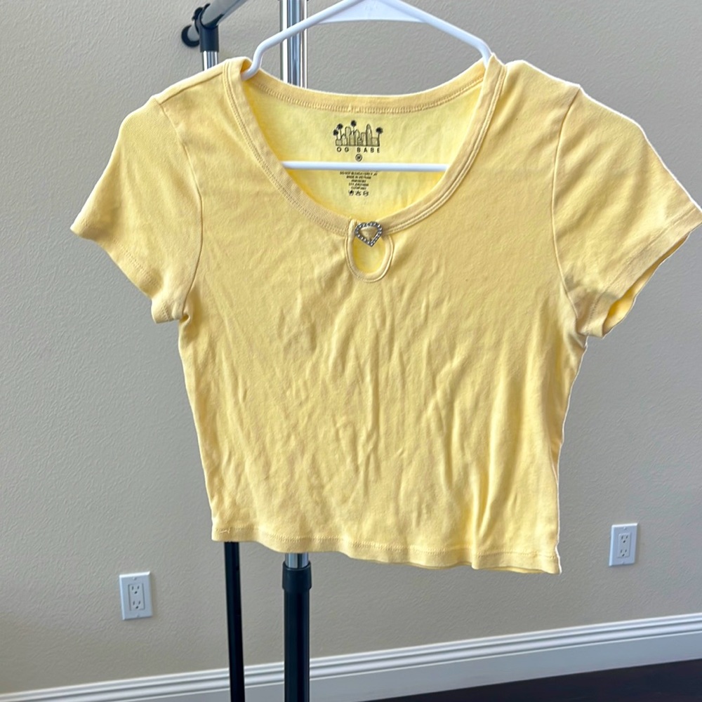 Crop Top with Rhinestone Embellishment